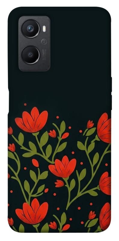 Чехол itsPrint Червоний цвіт для Oppo A96, love ukraine, купить оптом с доставкой