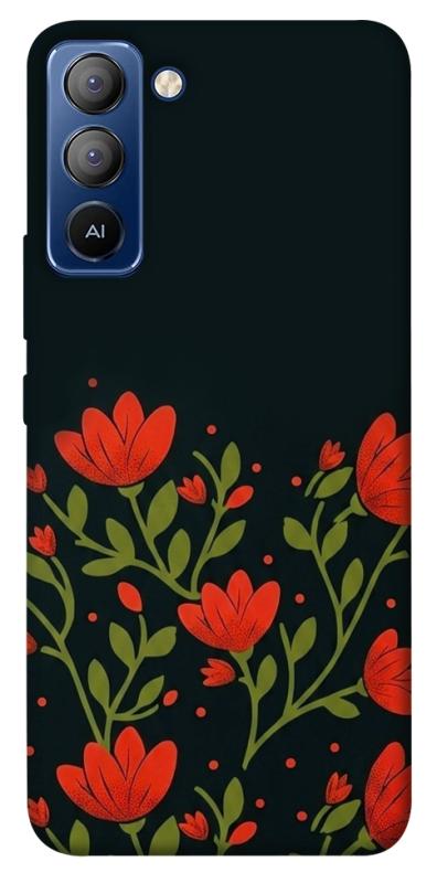 Чохол itsPrint Червоний цвіт для TECNO Pop 5 LTE, love ukraine, купити оптом з доставкою
