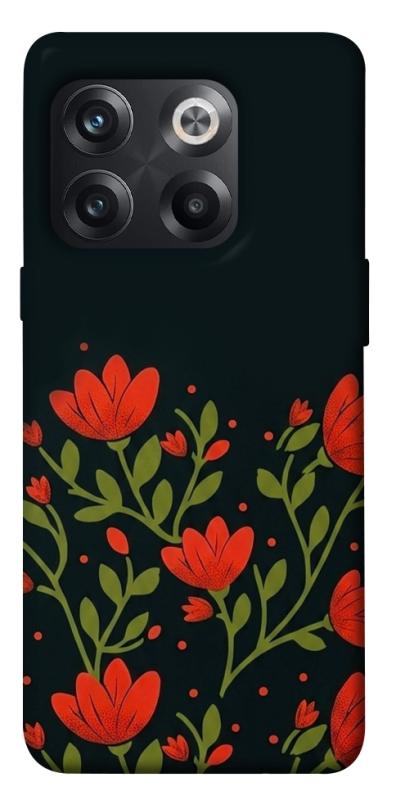 Чехол itsPrint Червоний цвіт для OnePlus 10T, love ukraine, купить оптом с доставкой