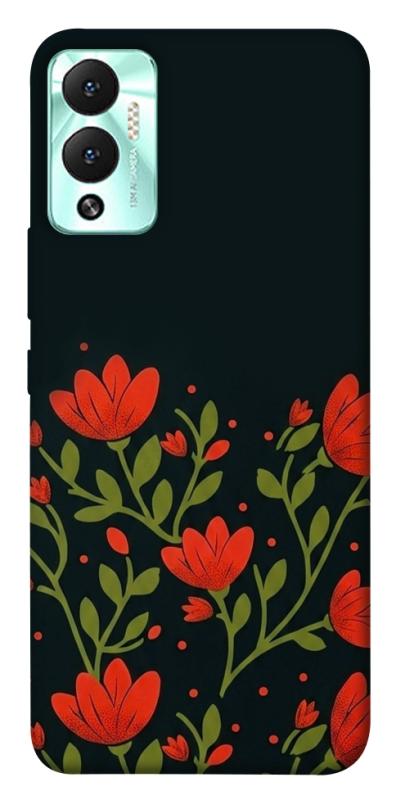 Чохол itsPrint Червоний цвіт для Infinix Hot 12 Play, love ukraine, купити оптом з доставкою