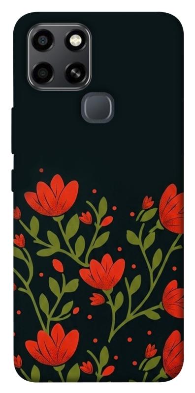 Чохол itsPrint Червоний цвіт для Infinix Smart 6, love ukraine, купити оптом з доставкою