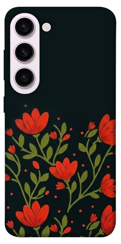 Чохол itsPrint Червоний цвіт для Samsung Galaxy S23+, love ukraine, купити оптом з доставкою
