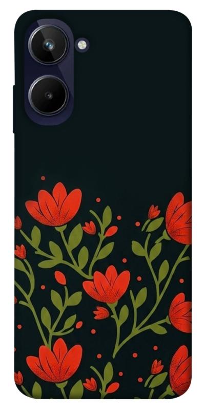 Чохол itsPrint Червоний цвіт для Realme 10 4G, love ukraine, купити оптом з доставкою