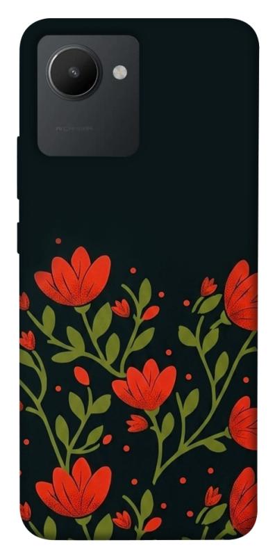 Чохол itsPrint Червоний цвіт для Realme C30, love ukraine, купити оптом з доставкою