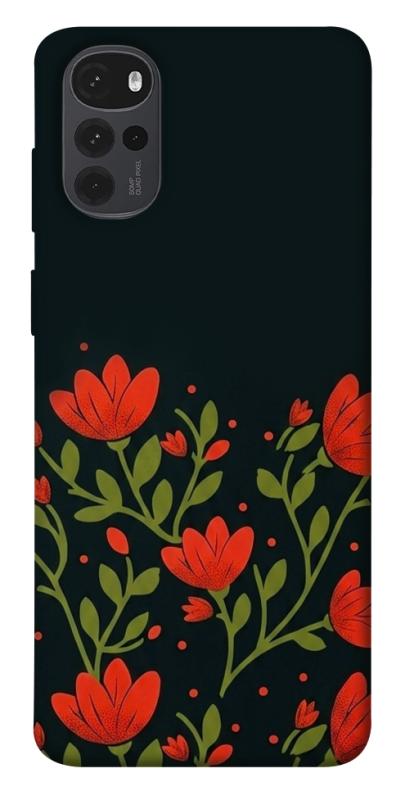 Чохол itsPrint Червоний цвіт для Motorola Moto G22, love ukraine, купити оптом з доставкою