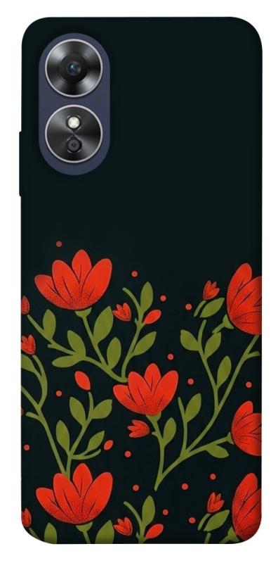 Чехол itsPrint Червоний цвіт для Oppo A17, love ukraine, купить оптом с доставкой