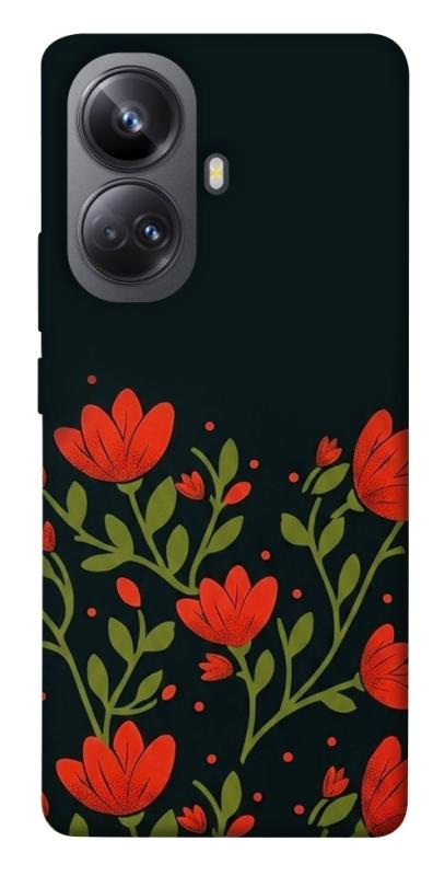 Чехол itsPrint Червоний цвіт для Realme 10 Pro+, love ukraine, купить оптом с доставкой