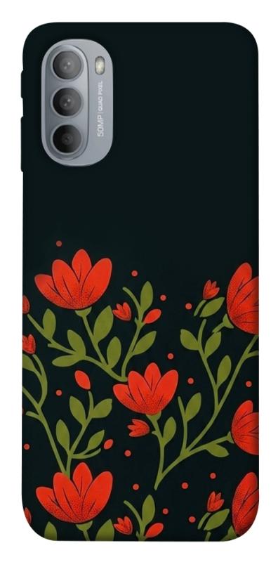Чохол itsPrint Червоний цвіт для Motorola Moto G31, love ukraine, купити оптом з доставкою