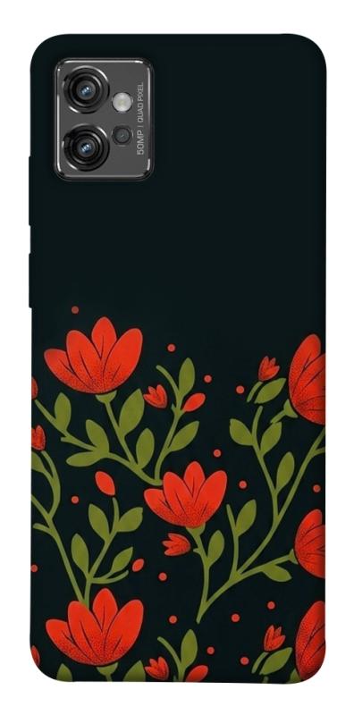 Чехол itsPrint Червоний цвіт для Motorola Moto G32, love ukraine, купить оптом с доставкой