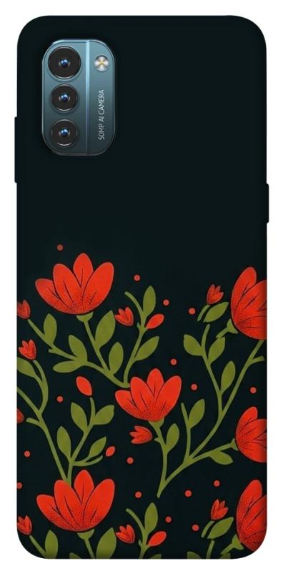 Чехол itsPrint Червоний цвіт для Nokia G21, love ukraine, купить оптом с доставкой