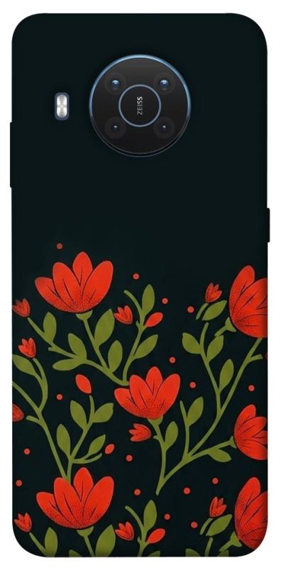 Чехол itsPrint Червоний цвіт для Nokia X10 / X20, love ukraine, купить оптом с доставкой