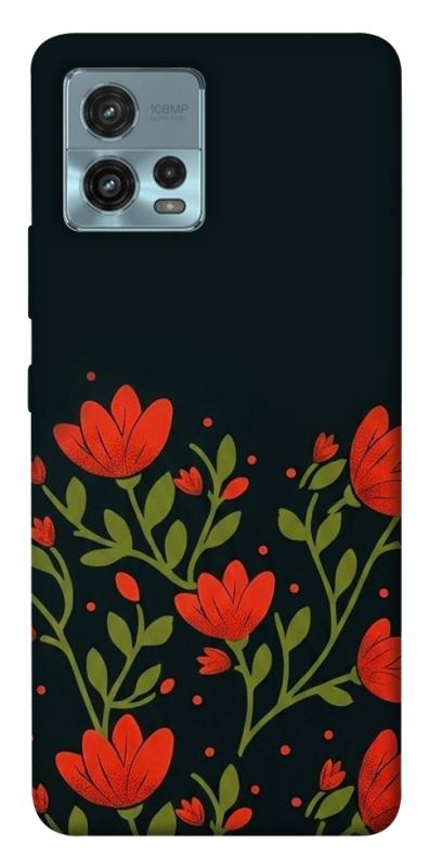 Чохол itsPrint Червоний цвіт для Motorola Moto G72, love ukraine, купити оптом з доставкою