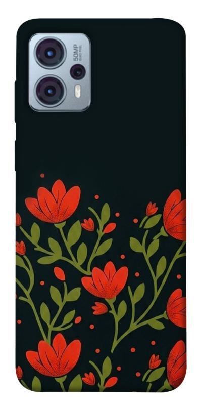 Чохол itsPrint Червоний цвіт для Motorola Moto G23, love ukraine, купити оптом з доставкою