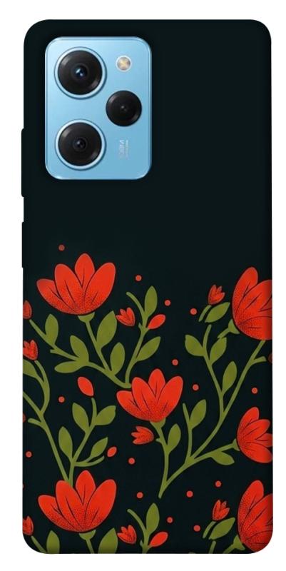 Чехол itsPrint Червоний цвіт для Xiaomi Poco X5 Pro 5G, love ukraine, купить оптом с доставкой