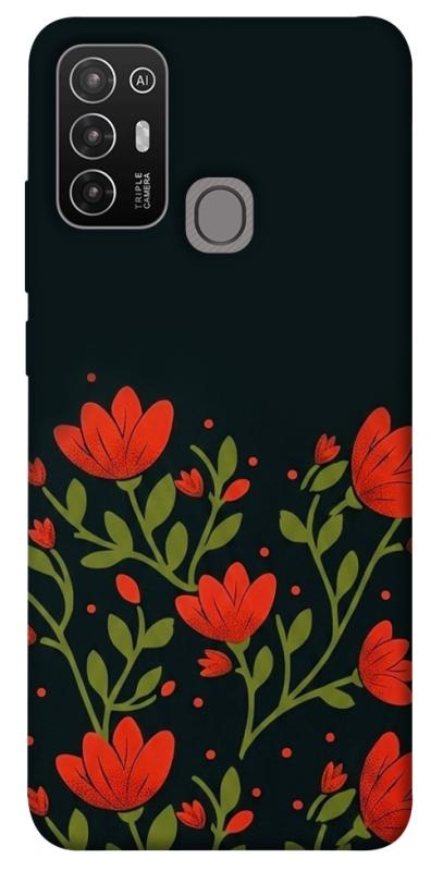 Чехол itsPrint Червоний цвіт для ZTE Blade A52, love ukraine, купить оптом с доставкой