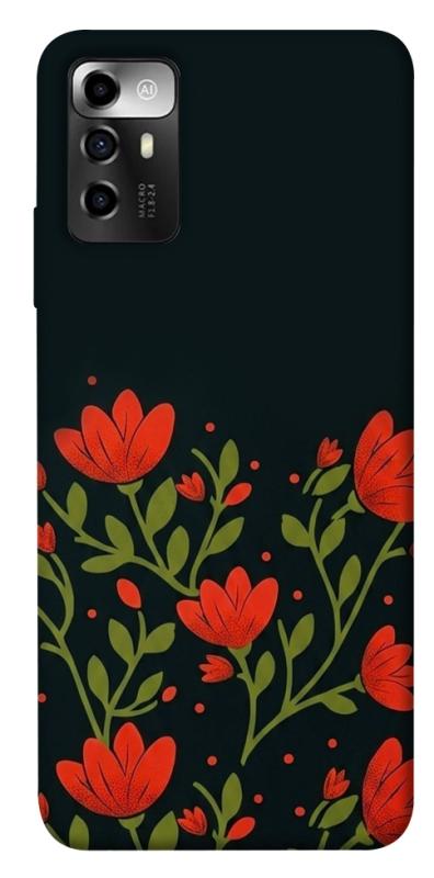 Чехол itsPrint Червоний цвіт для ZTE Blade A72, love ukraine, купить оптом с доставкой