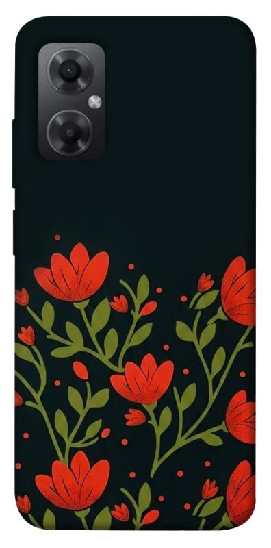 Чохол itsPrint Червоний цвіт для Xiaomi Redmi Note 11R, love ukraine, купити оптом з доставкою