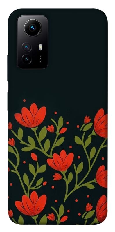 Чехол itsPrint Червоний цвіт для Xiaomi Redmi Note 12S, love ukraine, купить оптом с доставкой
