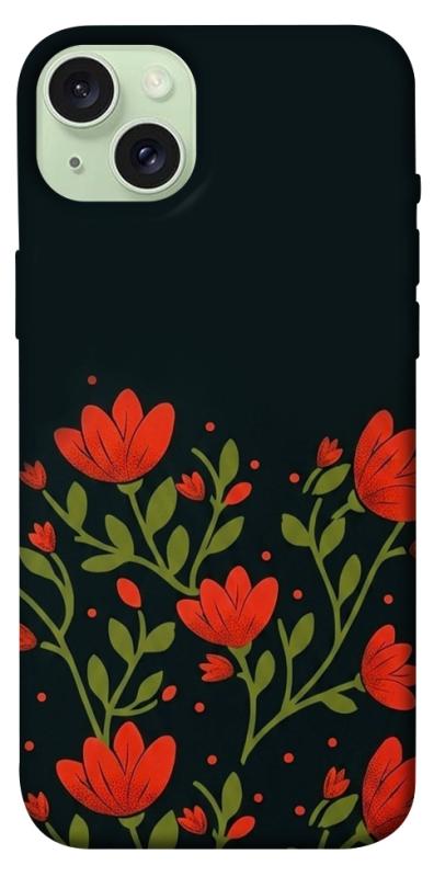 Чехол itsPrint Червоний цвіт для Apple iPhone 15 Plus (6.7"), love ukraine, купить оптом с доставкой