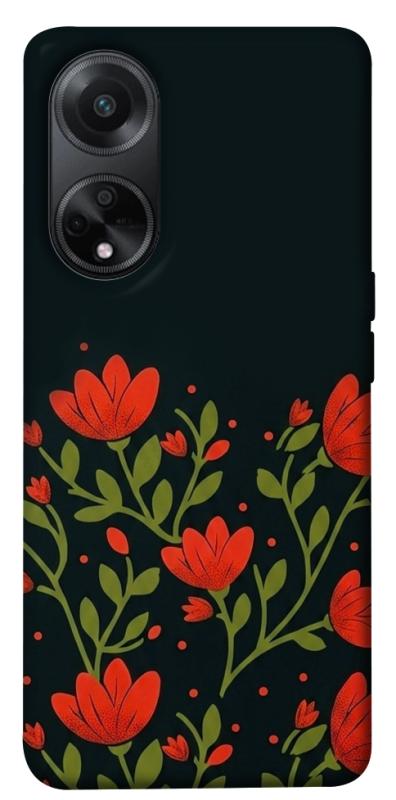 Чехол itsPrint Червоний цвіт для Oppo A98, love ukraine, купить оптом с доставкой