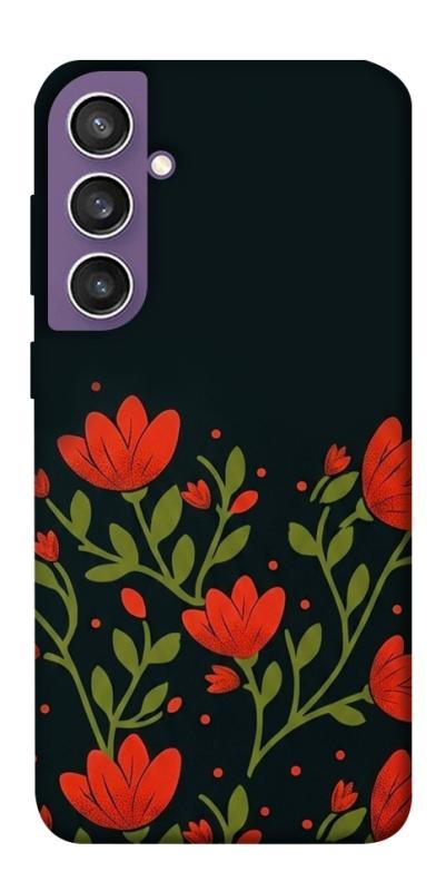 Чехол itsPrint Червоний цвіт для Samsung Galaxy S23 FE, love ukraine, купить оптом с доставкой