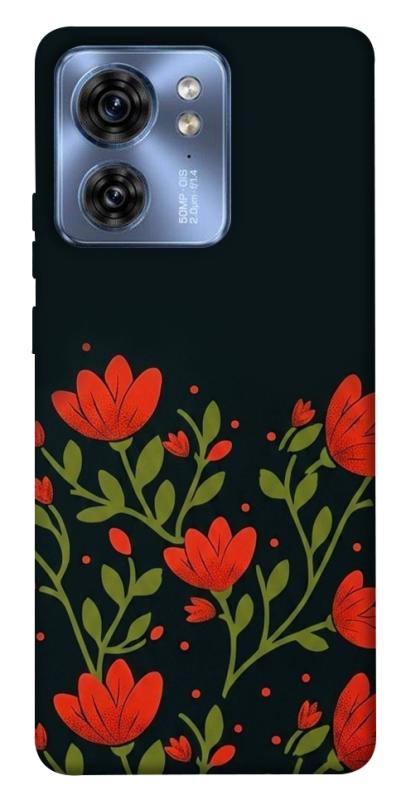 Чохол itsPrint Червоний цвіт для Motorola Edge 40, love ukraine, купити оптом з доставкою