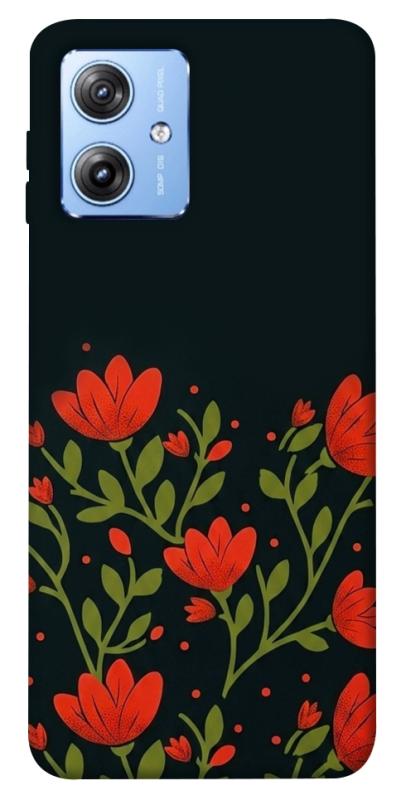 Чехол itsPrint Червоний цвіт для Motorola Moto G84, love ukraine, купить оптом с доставкой
