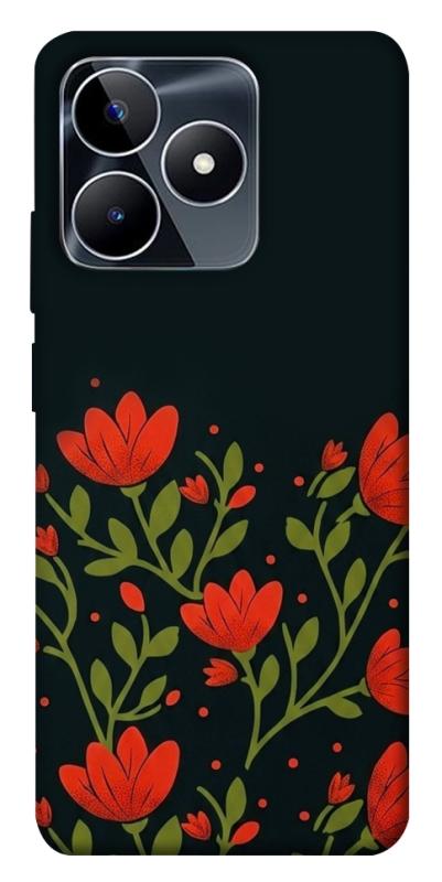 Чехол itsPrint Червоний цвіт для Realme C53, love ukraine, купить оптом с доставкой