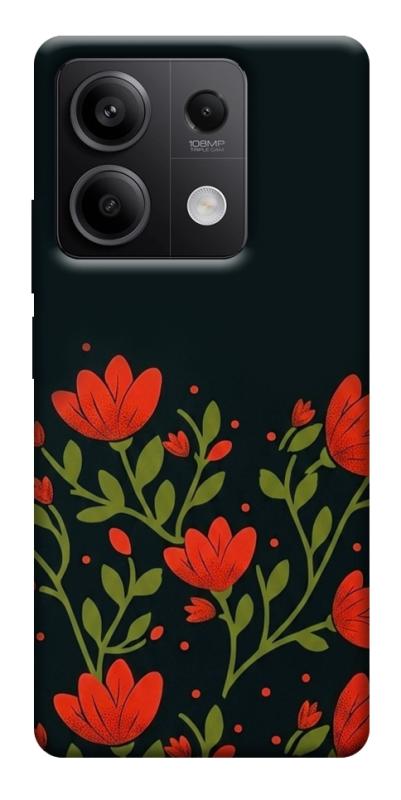 Чохол itsPrint Червоний цвіт для Xiaomi Redmi Note 13 5G, love ukraine, купити оптом з доставкою