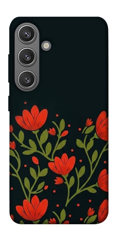 Чехол itsPrint Червоний цвіт для Samsung Galaxy S24+, love ukraine, купить оптом с доставкой