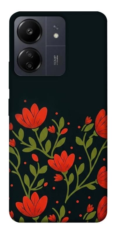 Чехол itsPrint Червоний цвіт для Xiaomi Redmi 13C, love ukraine, купить оптом с доставкой