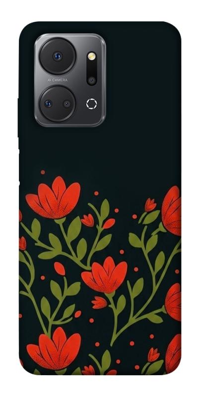 Чохол itsPrint Червоний цвіт для Huawei Honor X7a, love ukraine, купити оптом з доставкою