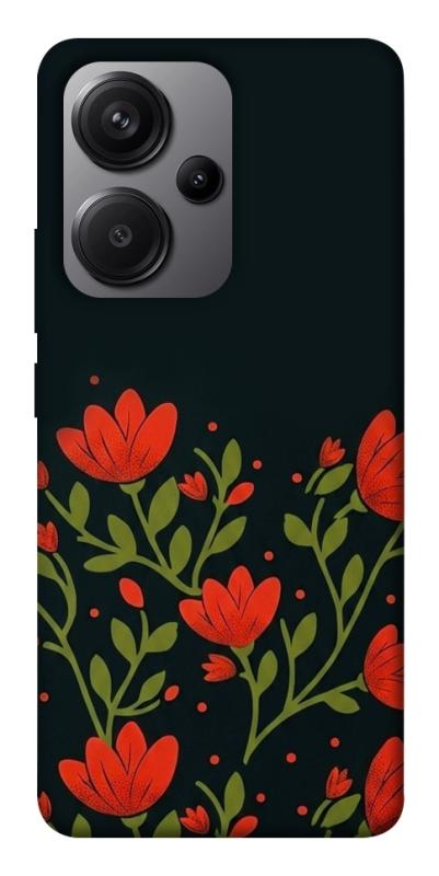 Чехол itsPrint Червоний цвіт для Xiaomi Redmi Note 13 Pro+, love ukraine, купить оптом с доставкой