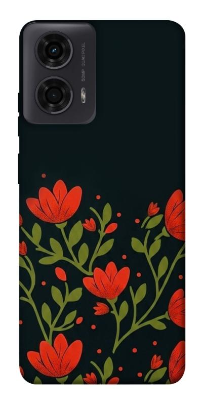 Чехол itsPrint Червоний цвіт для Motorola Moto G24, love ukraine, купить оптом с доставкой
