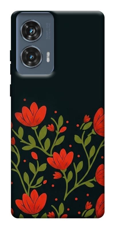 Чохол itsPrint Червоний цвіт для Motorola Edge 50 Fusion, love ukraine, купити оптом з доставкою