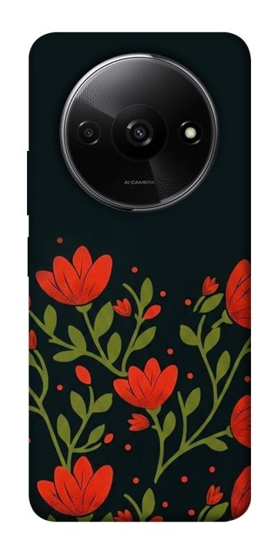 Чехол itsPrint Червоний цвіт для Xiaomi Redmi A3, love ukraine, купить оптом с доставкой