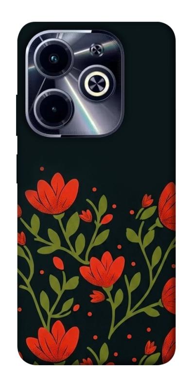 Чохол itsPrint Червоний цвіт для Infinix Hot 40i, love ukraine, купити оптом з доставкою