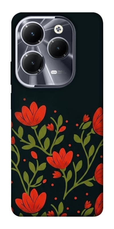 Чохол itsPrint Червоний цвіт для Infinix Hot 40, love ukraine, купити оптом з доставкою