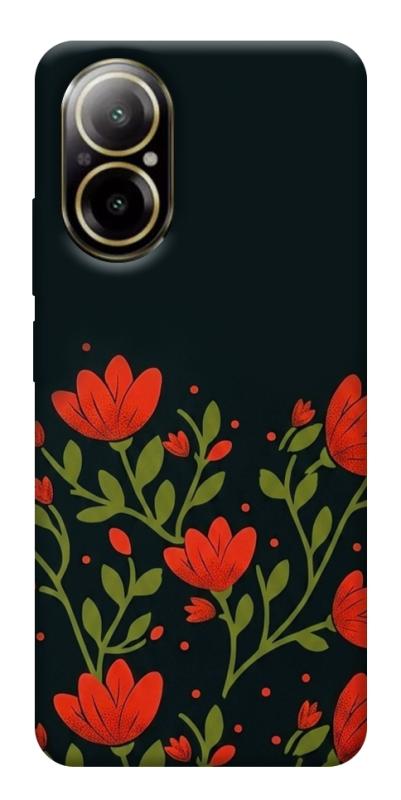 Чехол itsPrint Червоний цвіт для Realme C67 4G, love ukraine, купить оптом с доставкой