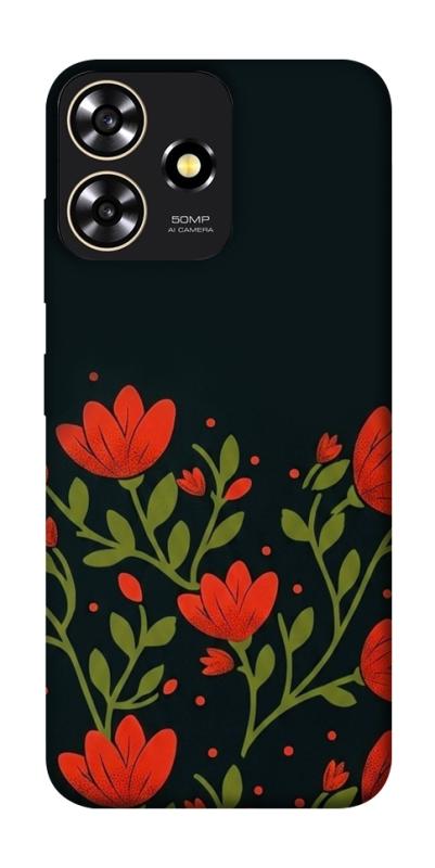 Чохол itsPrint Червоний цвіт для ZTE Blade A73 4G, love ukraine, купити оптом з доставкою