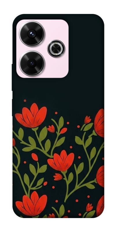 Чехол itsPrint Червоний цвіт для Xiaomi Redmi 13 4G / Poco M6 4G, love ukraine, купить оптом с доставкой