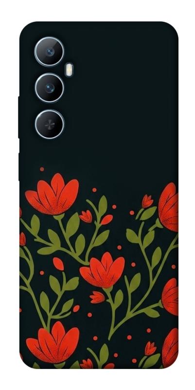 Чехол itsPrint Червоний цвіт для Realme C65 4G, love ukraine, купить оптом с доставкой