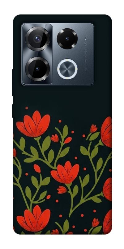 Чехол itsPrint Червоний цвіт для Infinix Note 40 Pro 4G, love ukraine, купить оптом с доставкой