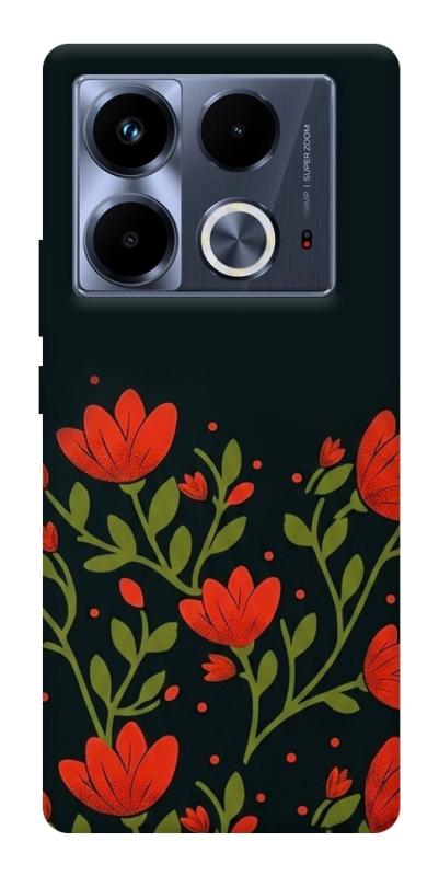 Чехол itsPrint Червоний цвіт для Infinix Note 40 4G, love ukraine, купить оптом с доставкой