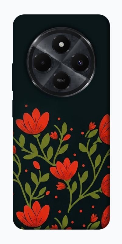 Чохол itsPrint Червоний цвіт для Xiaomi Redmi 14C / Poco C75, love ukraine, купити оптом з доставкою