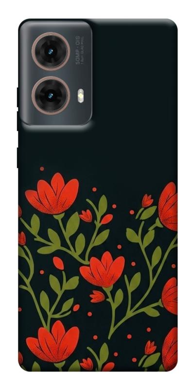 Чехол itsPrint Червоний цвіт для Motorola Moto G85, love ukraine, купить оптом с доставкой