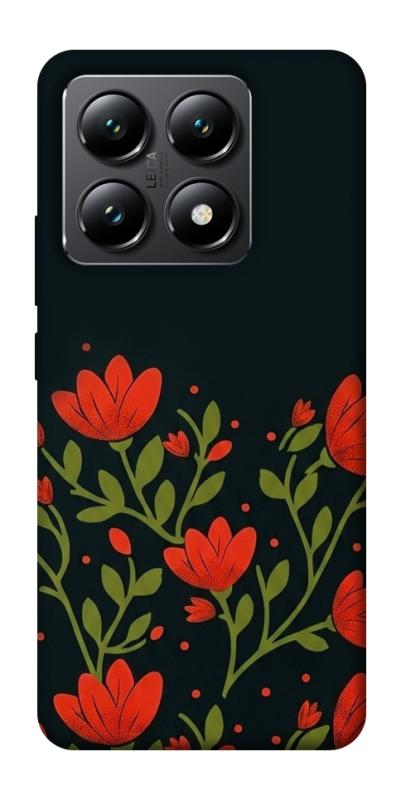 Чохол itsPrint Червоний цвіт для Xiaomi 14T, love ukraine, купити оптом з доставкою