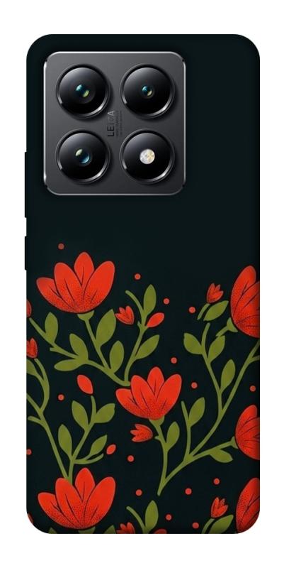 Чехол itsPrint Червоний цвіт для Xiaomi 14T Pro, love ukraine, купить оптом с доставкой