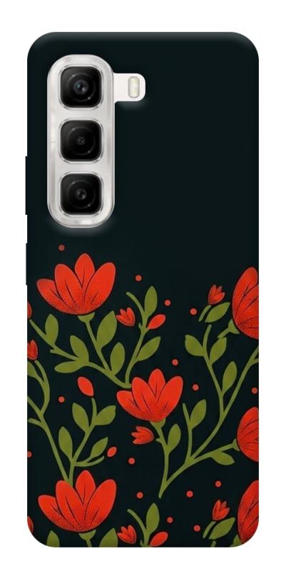 Чохол itsPrint Червоний цвіт для Infinix Hot 50 4G, love ukraine, купити оптом з доставкою