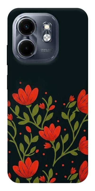 Чехол itsPrint Червоний цвіт для Infinix Smart 9 4G / Hot 50i, love ukraine, купить оптом с доставкой